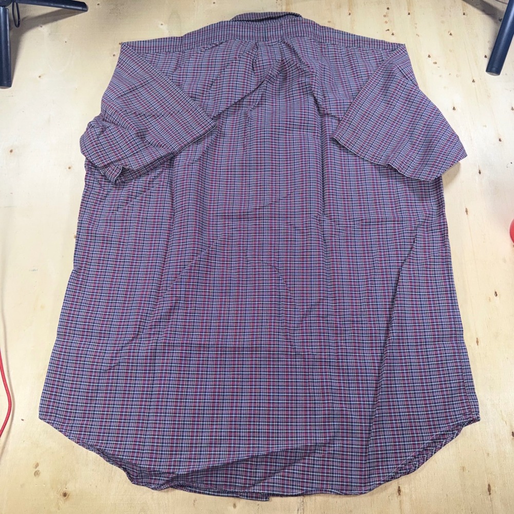 Ralph Lauren Blake Mens M Plaid Shirt Red Blue Short Sleeve Button Down Cotton - Picture 5 of 5